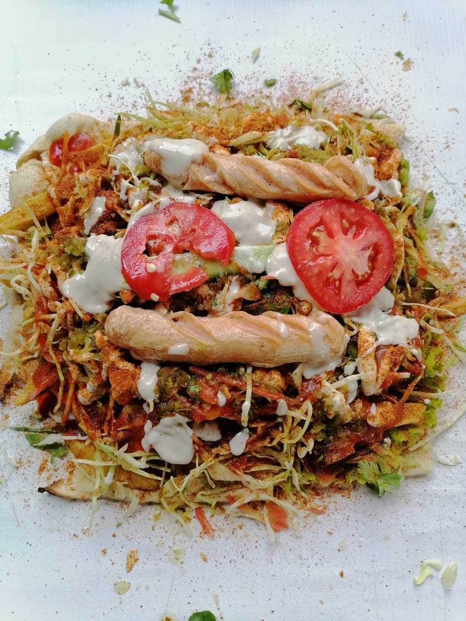 Afghani Double Chicken Sausage Burger 