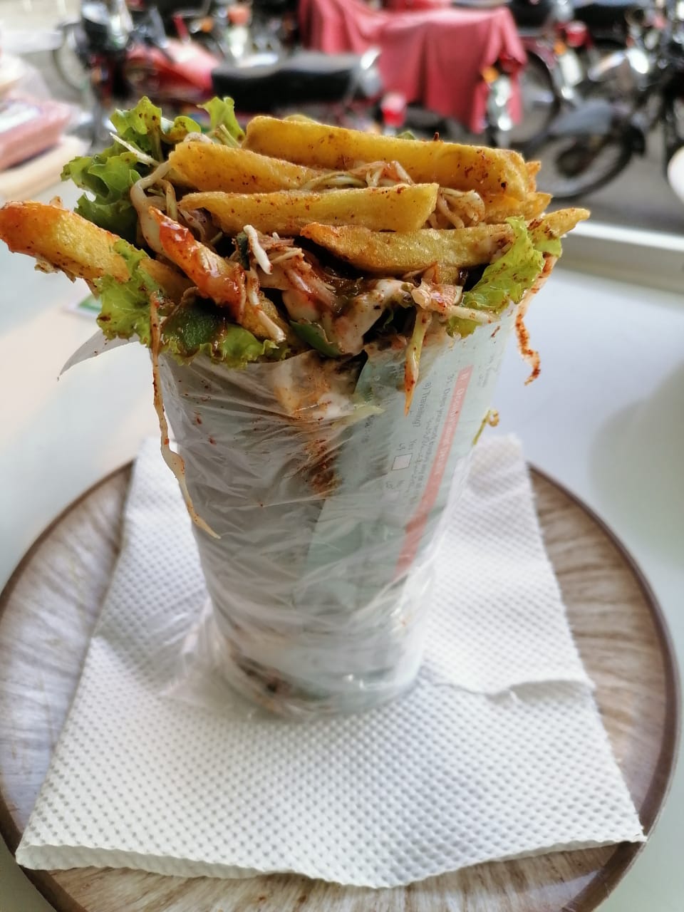 Afghani Single Chicken Sausage  Burger  